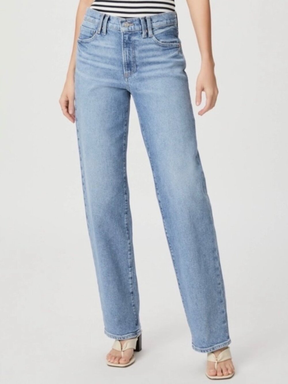 Paige Denim Serena Relaxed Boyfriend Jeans Plus Size 34 New Slouchy Straight Leg